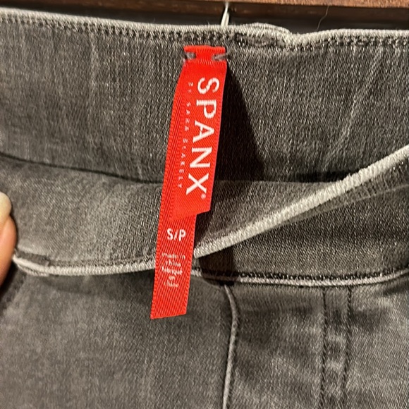 Spanx Distressed Jeani-ish Raw Hem Denim Leggings - Picture 3 of 9